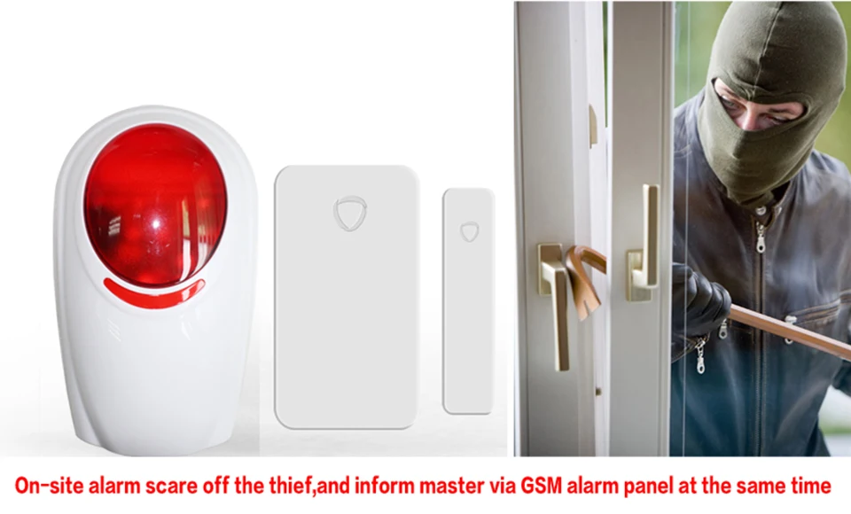 Наружная 120дБ звуковая Беспроводная вспышка Сирена 433HMz частота ...