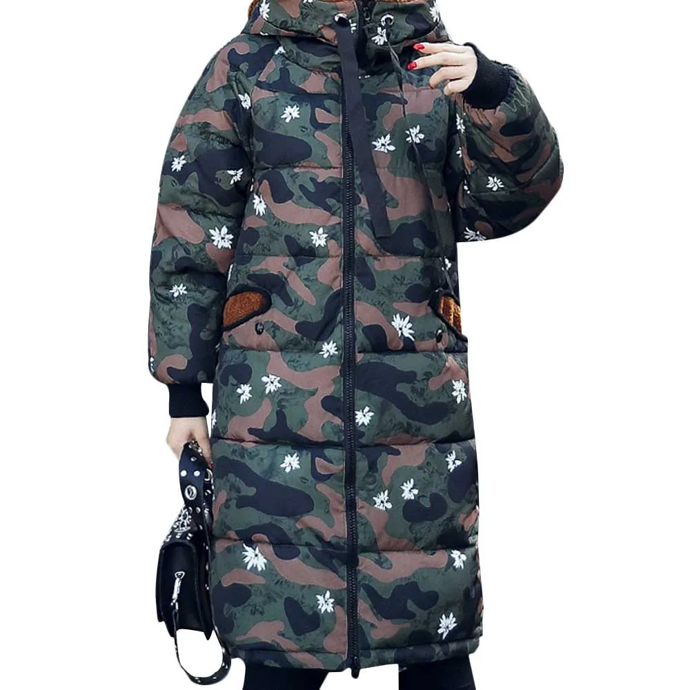 

White Duck Down Print colourful Parkas with Hooded Coats Long High Quality Warm Female thickening Warm Parka Hood Over Coat #20