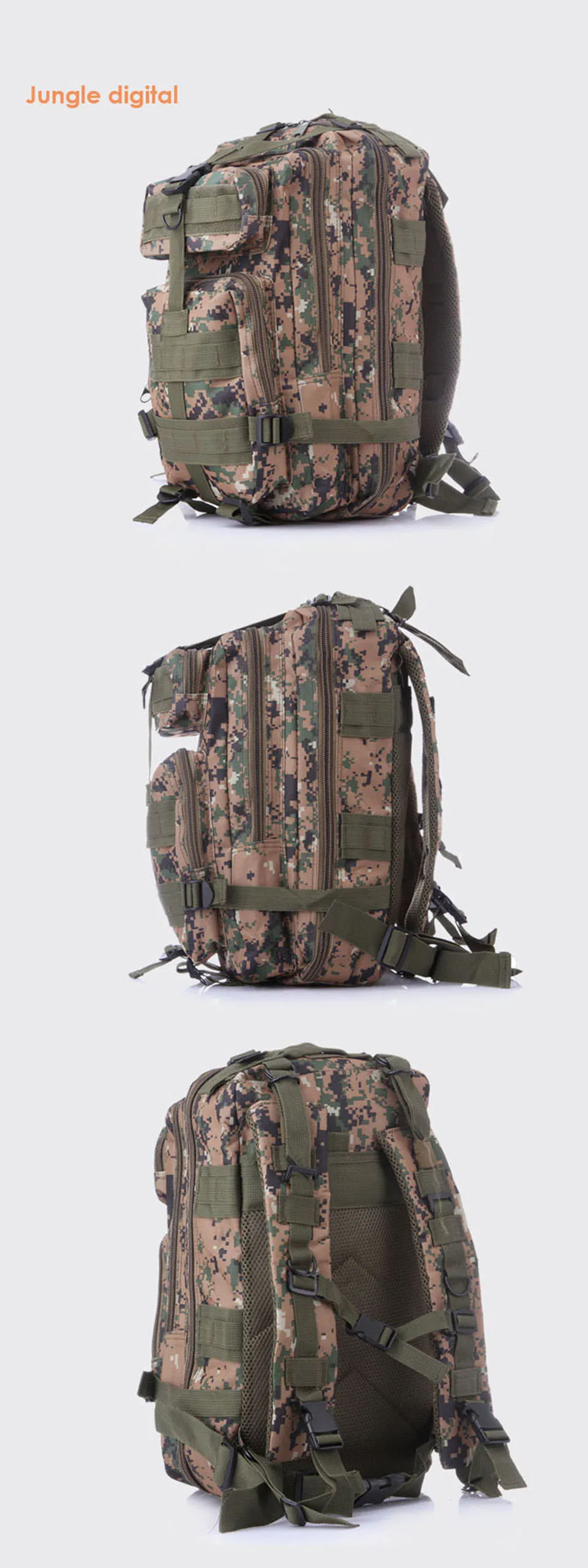 Для мужчин и женщин Открытый военный армейский тактический рюкзак Треккинг Спорт Путешествия Рюкзаки Кемпинг Туризм военно-спортивный камуфляж сумка