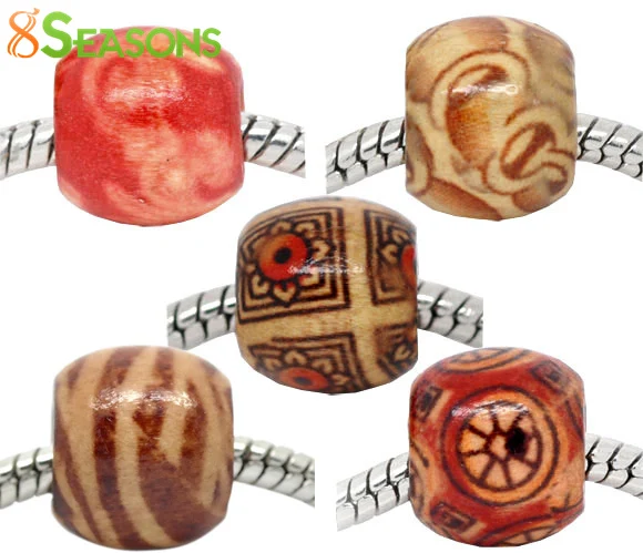8 сезонов винтажные деревянные бусины с большими отверстиями в европейском стиле