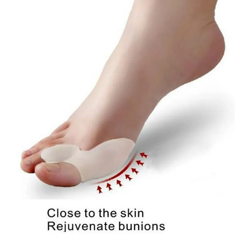 KONGDY 2 Pairs=4 Pieces Bunion Corrector Silicone Gel Toe Corrector Hallux Valgus Thumb Guard Foot Pain Relieve Patch