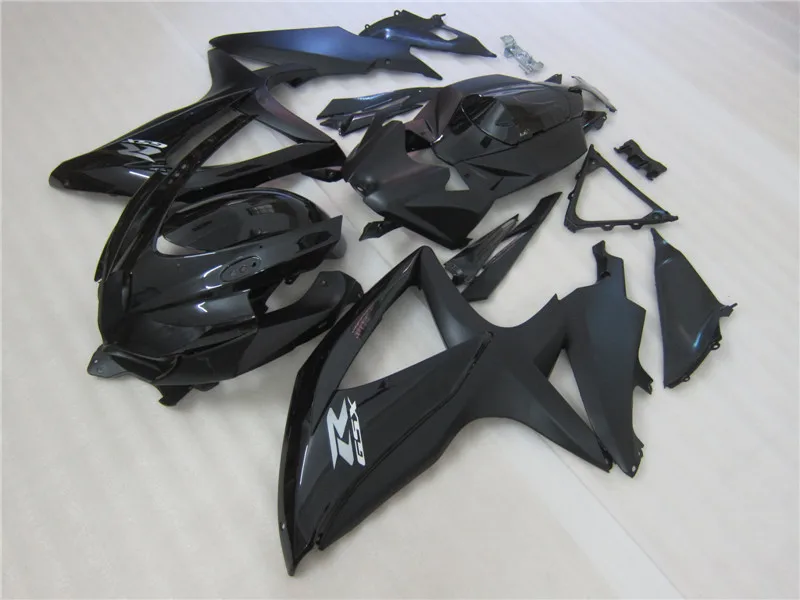 Мотоцикл обтекатель комплект для Suzuki GSXR600 2008 2009 2010 глянцевый черный Обтекатели GSXR750 08 09 10 OT01