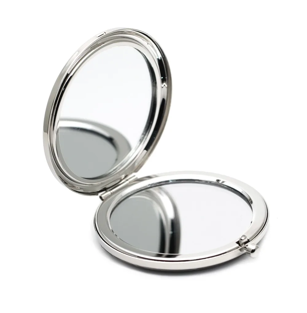 Индивидуальное компактное зеркало свадебный подарок серебро выгравированным на зеркало косметическое компактное зеркало Сувениры#18305-1