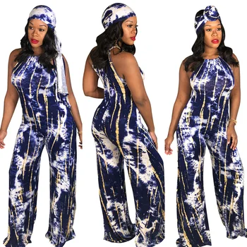 

New women's jumpsuits & rompers blue white belt sexy hot streetwear boot cut jumpers European and American style for ladies