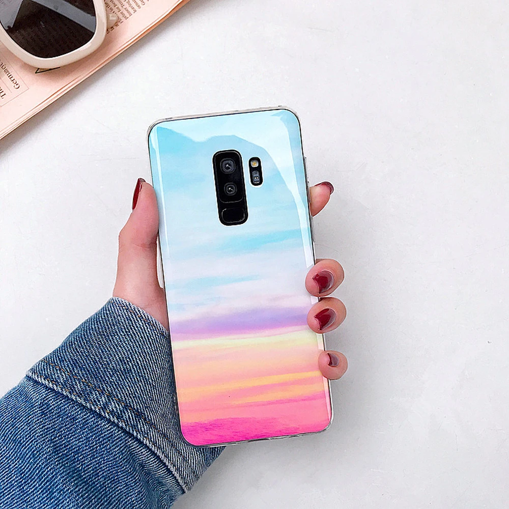 Heyytle Marble Phone Case For Samsung Galaxy S9 S8 Plus S10 Lite S7 Edge Note 9 8 Cases Ultra thin TPU Cases Smooth Cover Coque