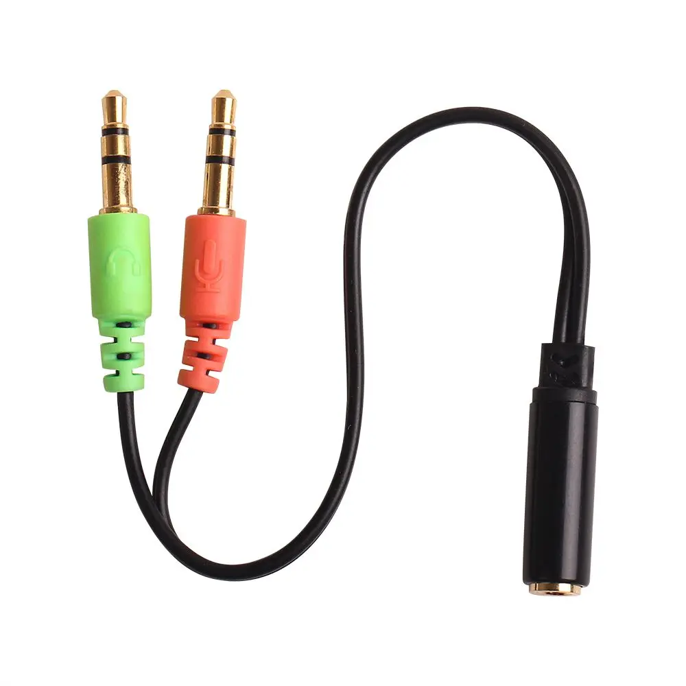 Высокое качество 3,5 мм Расширение наушники аудио сплиттер кабель адаптер Женский до 2 Мужской Оптовая AUX кабель 20 см 100 шт
