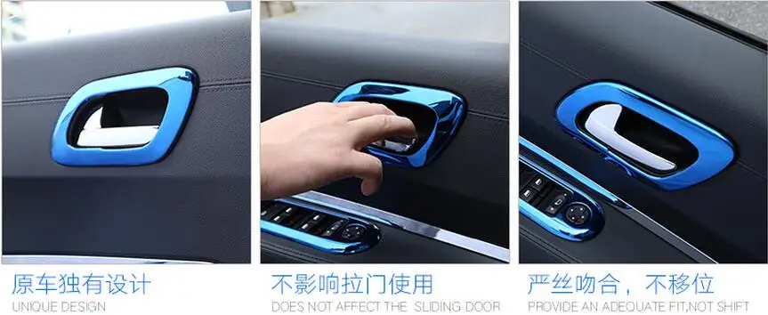 

Door Handle Bowl Cover Trim Auto Accessories Interior Decoration For 2014 2015 Peugeot 3008