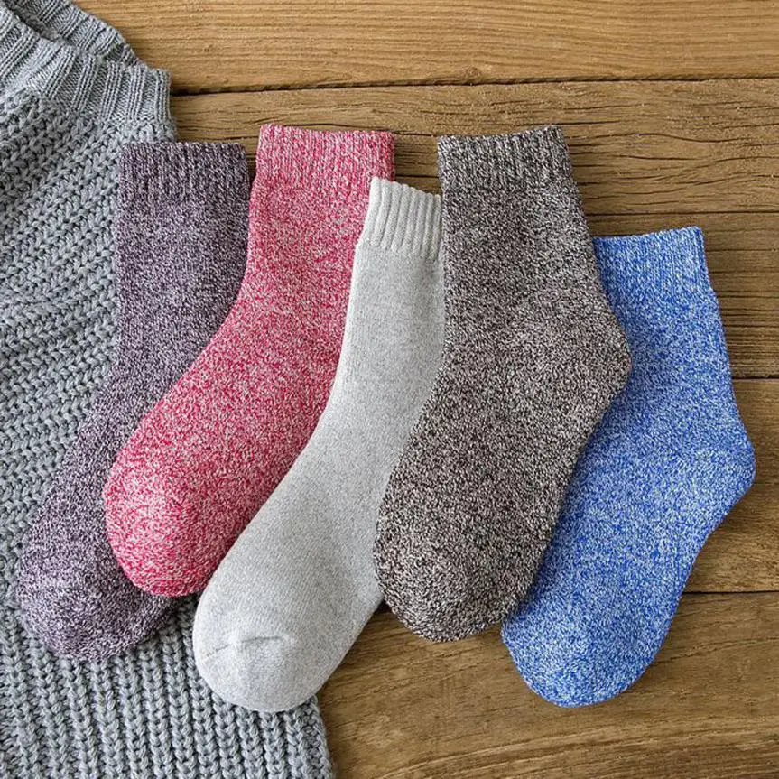 Women Knitting Cotton Socks Winter Warm Leg Warmers Cable Knit Knitted
