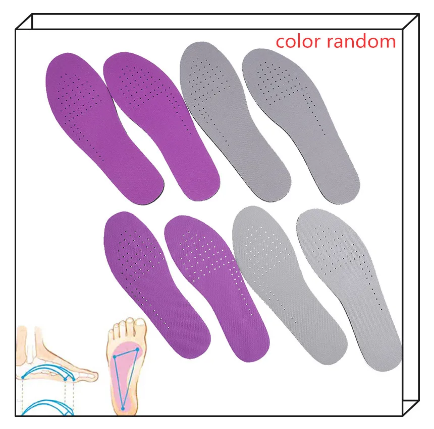 1Pair EVA Heel Insole Foot Massage Multi Size Shock Absorbing Insoles For Men And Women Color Random New