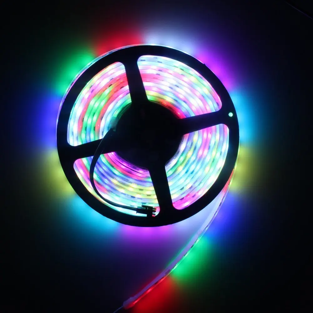 

WS2811 Led Pixel Strip Dc12v 30leds/m 5m/roll Digital Stirp Rgb full color waterproof Ip67 Individually Addressable LED Light