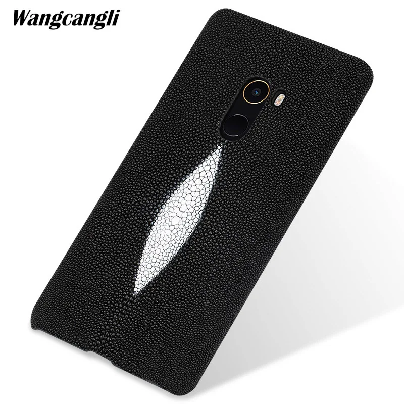 

wangcangli pearl half-pack mobile phone case mobilephone For Xiaomi Mi MIX 2 case Custom pearl leather phone case