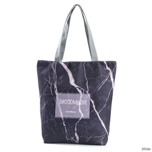 Miyaho использование лоскутное дизайн холст сумка для женщин мрамор печатных женская сумка на плечо повседневное использование хозяйственная сумка леди - Цвет: 2016e