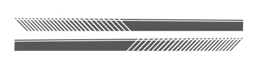 Мотоспорт полосы двери автомобиля боковая юбка наклейка для hyundai i30 гоночный стиль кузова Декор наклейки внешние авто аксессуары - Название цвета: Темно-серый