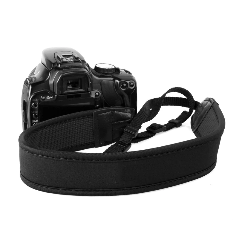 1pc Adjustable Camera Straps Black Elastic Soft Neoprene Neck Strap Belt for Canon Nikon Sony Pentax DSLR New