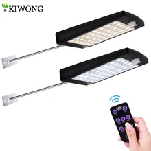 Солнечный светильник уличный 48 Светодиодный настенная лампа на солнечной батарее с датчиком движения с пультом дистанционного управления Беспроводной Водонепроницаемый безопасности лампа для стены