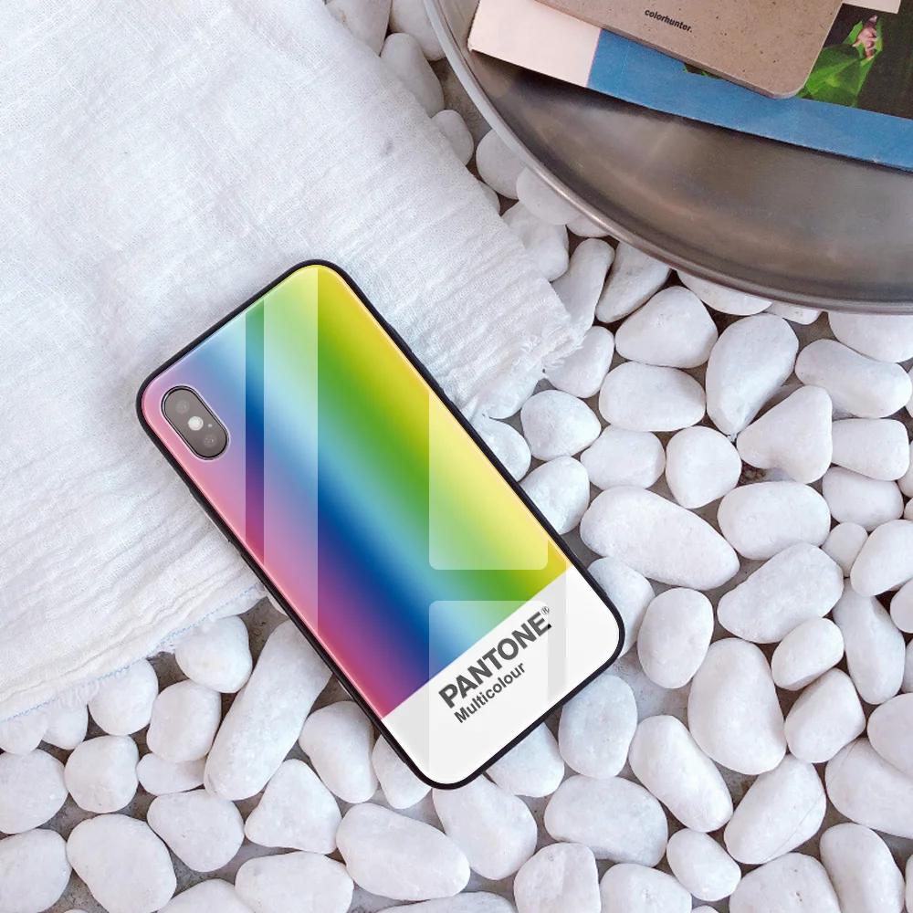 DIY Pantone чехол из закаленного стекла для телефона для iPhone 8 7X6 6S Plus заказной чехол для телефона для iPhone 11 Pro XS MAX XR 5 5S SE - Цвет: 20377