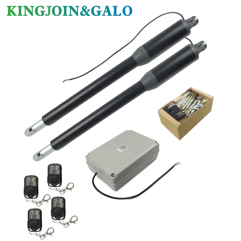 AC 110V/220V Electric Linear Actuator 300kgs Engine Motor System Automatic Swing Gate Opener + 4 remote control