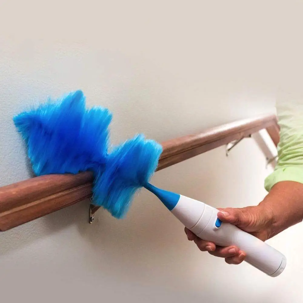 

Adjustable Electric Feather Duster Dirt Dust Brush Multifunctional Handle Cleaner House Furniture Blind Window Cleaning Tools