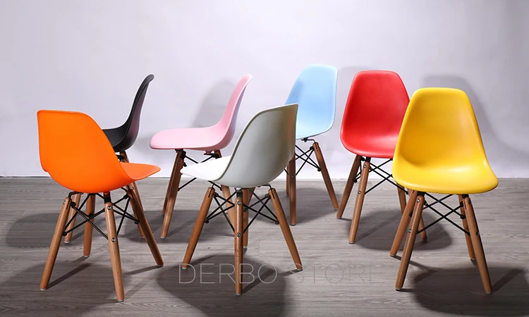 Классический Современный дизайн, детские пластиковые деревянные ножки, детское кресло с деревянными ножками, детское кресло, цельное деревянное основание, детский обеденный стул, 1 шт