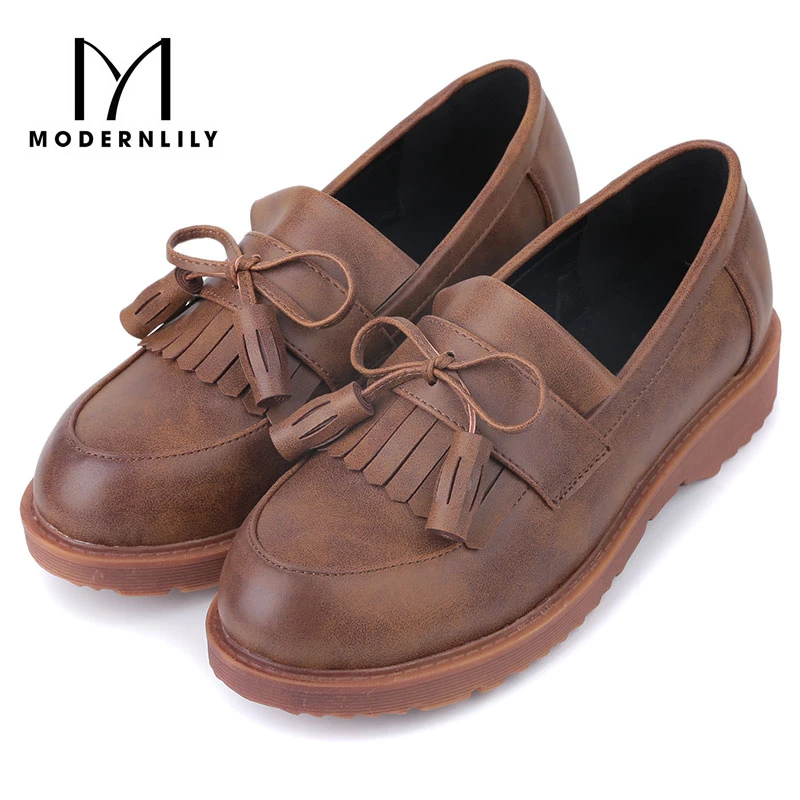 Señoras del resorte de la Mujer Negro Ballet Mocasines Pisos Creepers Brogue Zapatos Chaussure Carrefour Tenis Sapato Feminino|tenis sapato feminino|loafers flatsplatform brogues - AliExpress