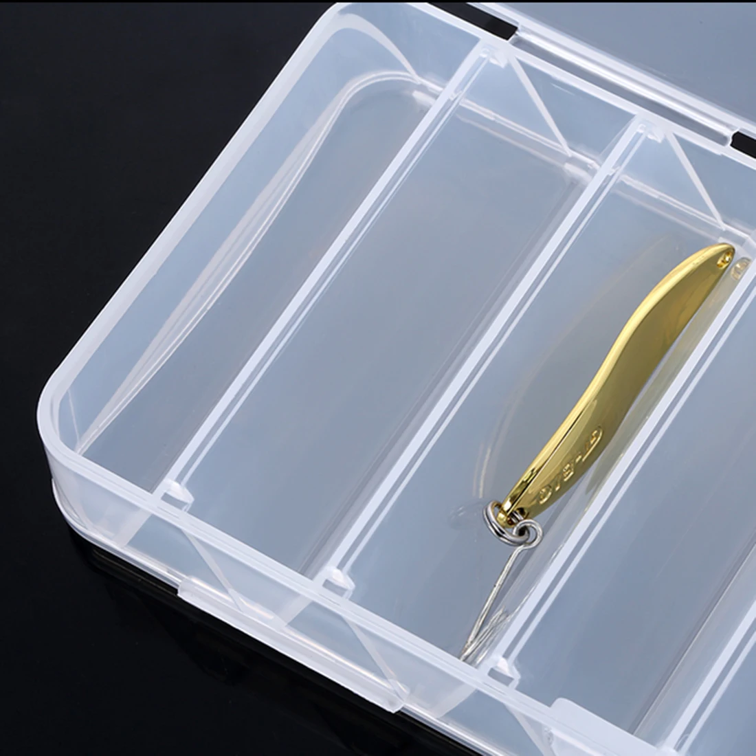 

Fishing Hooks Box Fishing Lure Wobbler Tackle Double-layer 19*8.5*3.1CM Lure Fishhooks Classified Storage Box - Transparent