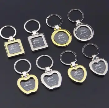 

Mini Photo Frame Keychains Metal Insert Photo Picture Frame Keychain Heart Round Apple Shape Keyrings Couples Gift SN1767