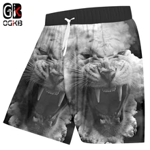 OGKB унисекс крутые пляжные шорты с принтом облака тигра 3D борд Bebermuda шорты для женщин/мужчин Высокая талия эластичные боксеры и брюки 5XL
