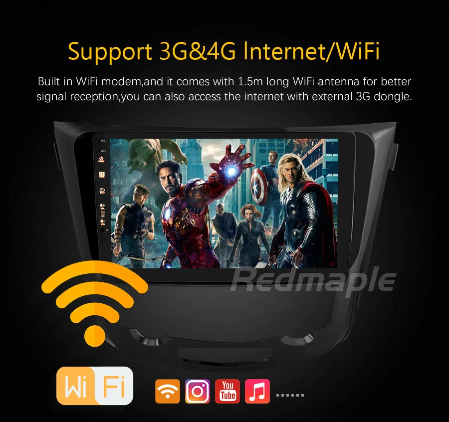 Discount Android 9.0 Car Radio DVD Player For Nissan Qashqai X-Trail 2014 2015 2016 2017 GPS Multimedia Navigation Bluetooth Video Stereo 4