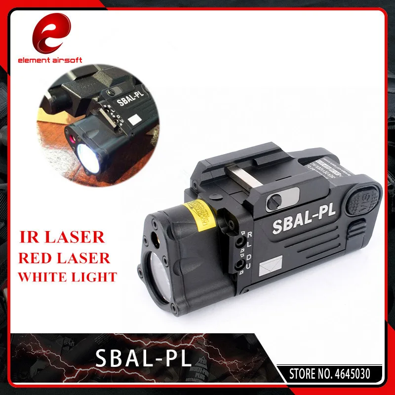 

Element Tactical Laser Flashlight SBAL-PL Hunting Weapon Light Airsoft Red Laser Pistol Constant & Strobe Light Picatinny Rail
