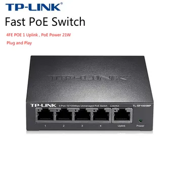 

TP-Link 5 Port 10/100Mbps Fast PoE switch Power Over Ethernet IEEE802.3af Wireless AP For IP Camera 21W (TL-SF1005MP)