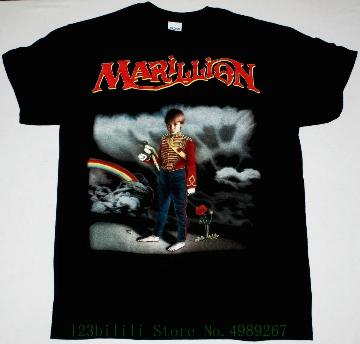 Новая Черная футболка Marillion с рисунком из мультфильма прогрессивный рок