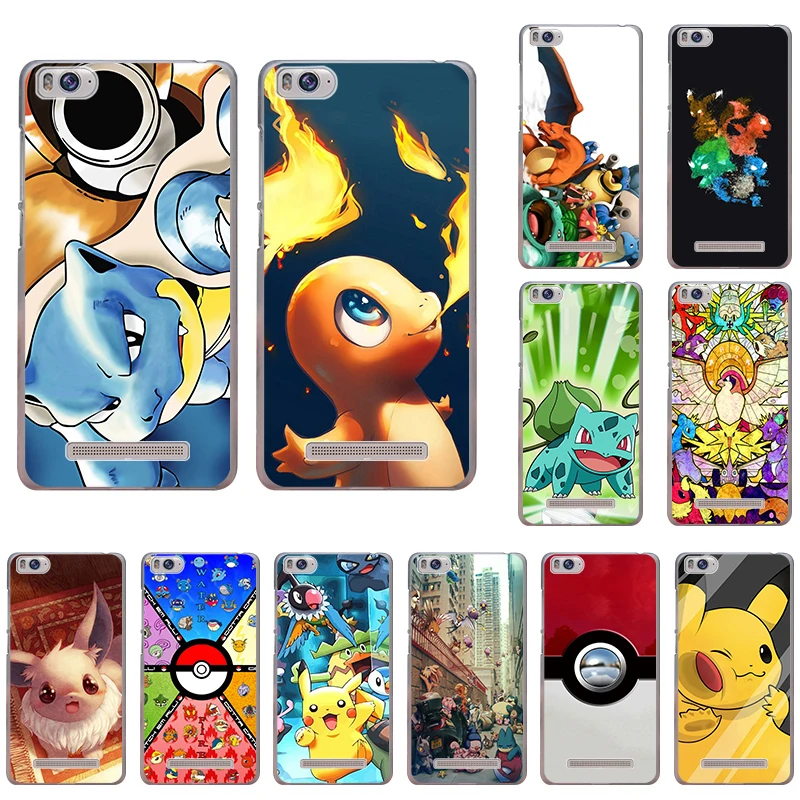 

Phone Case for xiaomi Mi 9 9se 8 8lite 6x 5x Note3 Max3 Pocket Monsters Pokemon clear Hard PC cases for Mix2S Black Shark POCOF1