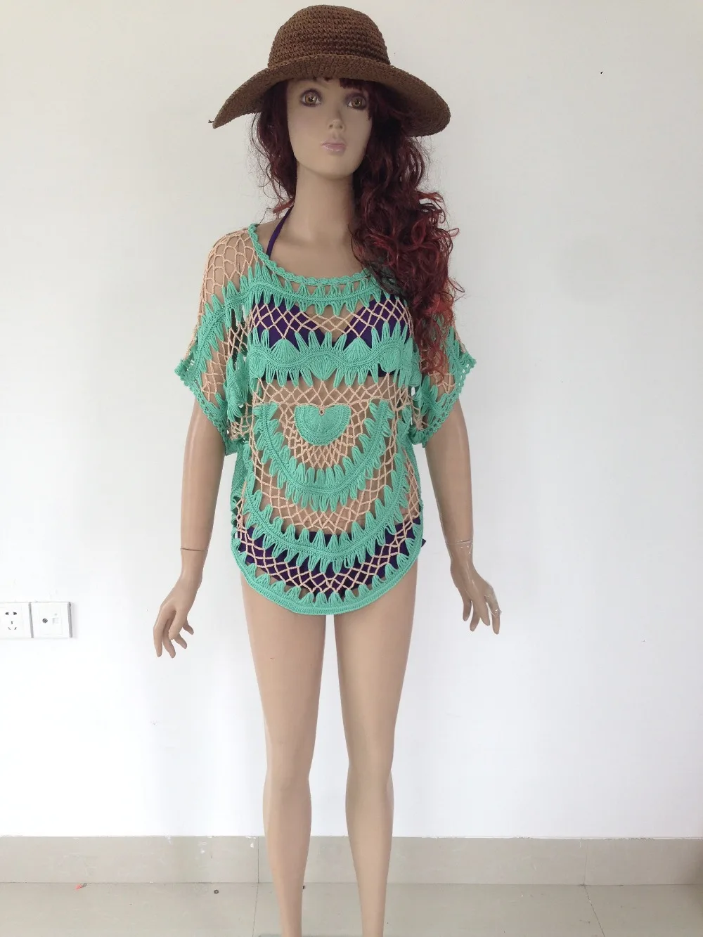 Летнее сексуальное женское зеленое платье с коротким рукавом летучая мышь