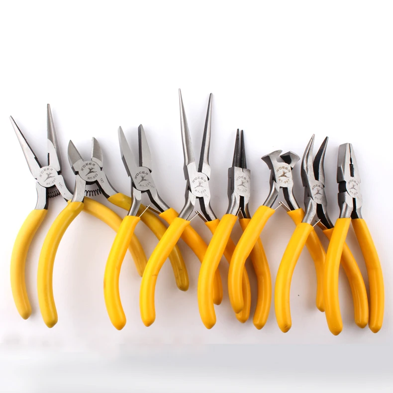 

8 Typies Mini Pliers Diagonal Wire Cable Cutting Pliers Side Snips Flush Pliers Needle Nose Pliers Jewelry Hand Tool Sets