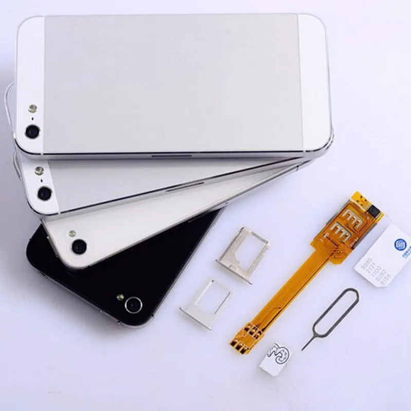 Адаптер с двумя sim-картами для iPhone 5, 5S, 5C, портативный Одноместный резервный гибкий кабель для смартфона, sim-карта высокого качества