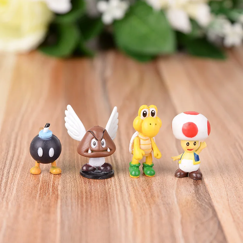 18 шт/лот 3 5 см Супер Марио Bros Теплозаправщик koopa Йоши Луиджи гриб персик ваио