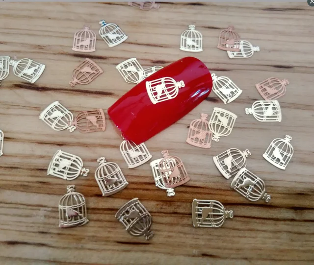 10pcs nail metal decoration birdcage ultra thin metal sheet soft soft metal sheets