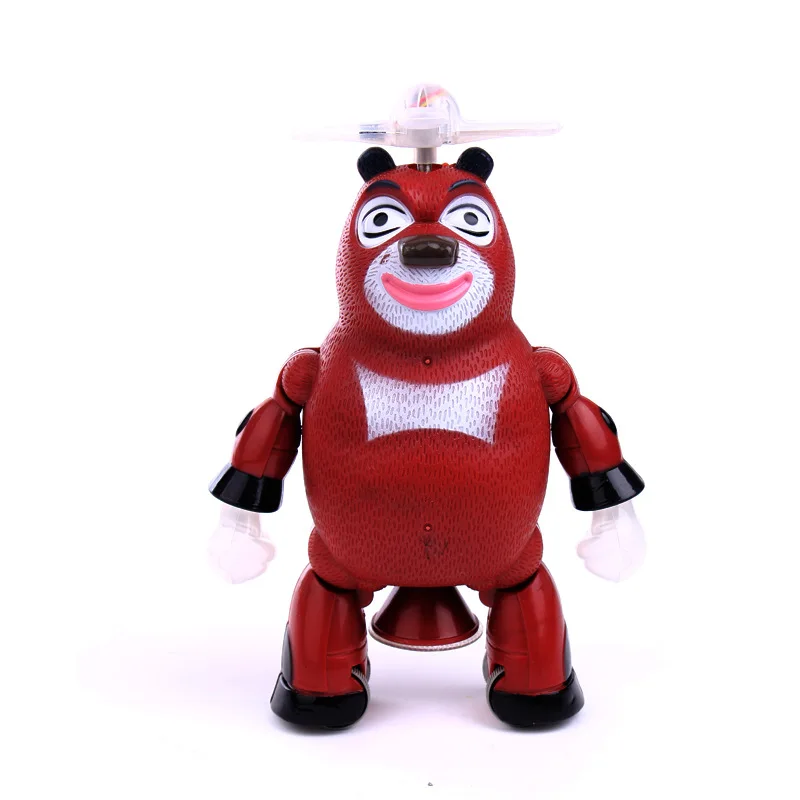 

The New Listing Will Dance Robot Toy For Children Bears Discus Rotating Light Singing Electric Gift Unisex Finished Goods Model