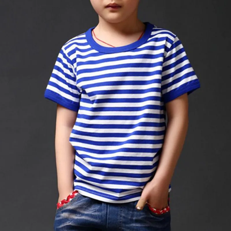 

3-13Year 2017 Summer New striped Children T Shirts Boys Kids T-Shirt Designs Teen Clothing For Boys Baby Clothing Girls T-Shirts