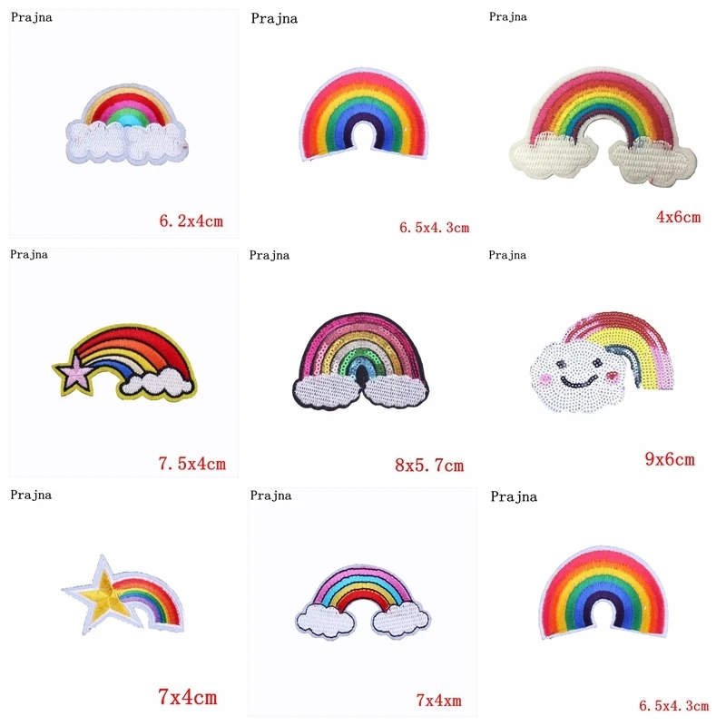 rainbow iron on patch