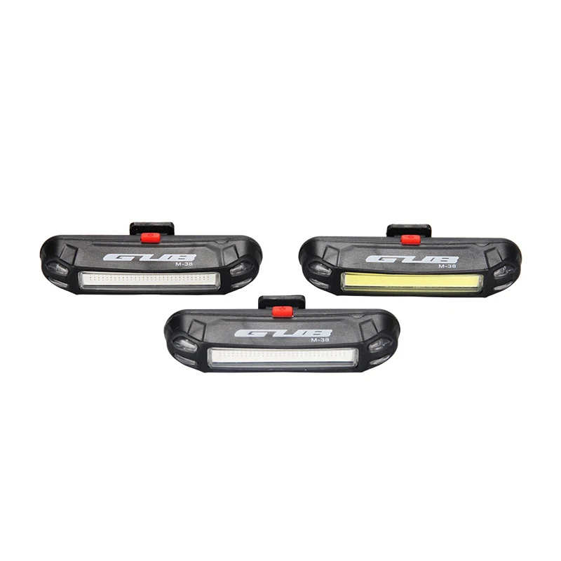 Excellent GUB Bicycle LED Tail Light 3-Color USB tail light Warning light 7 modes Free charging Portable bicycle light Safety indicator 4