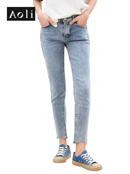 

AOLI 2019 Women Jeans Skinny Push Up Straight Shaping Hip Jeans Slim Vintage Stretch Leggings Denim Casual Trousers DNZ910052