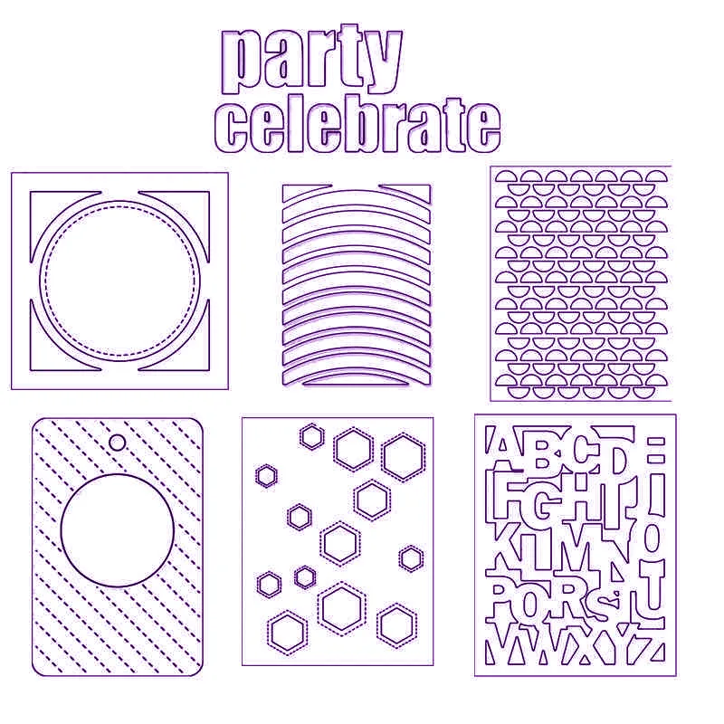 

Hexagon Split Circles Cover Panel Curve Plate Square Circle Frame Metal Cutting Dies for DIY Scrapbooking Cards Crafts New 2019