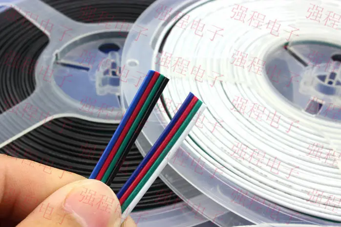 

7m/lot, 22AWG Tinned copper cable , 4 pin RGB cable, PVC insulated wire, 22 awg Electric wire, Tinned copper wire, LED cable