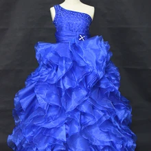 Милое детское оранжевое бальное платье с блестками на бретельках, украшенное кристаллами г. Дешевые Платья с цветочным узором для девочек Пышное Платье для девочек средней высоты