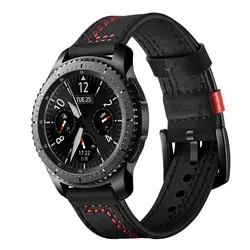 Ремень из натуральной кожи для samsung Galaxy часы 46 мм/Шестерни S3 frontier/классические Huami Smartwatch аксессуары браслет 22 мм