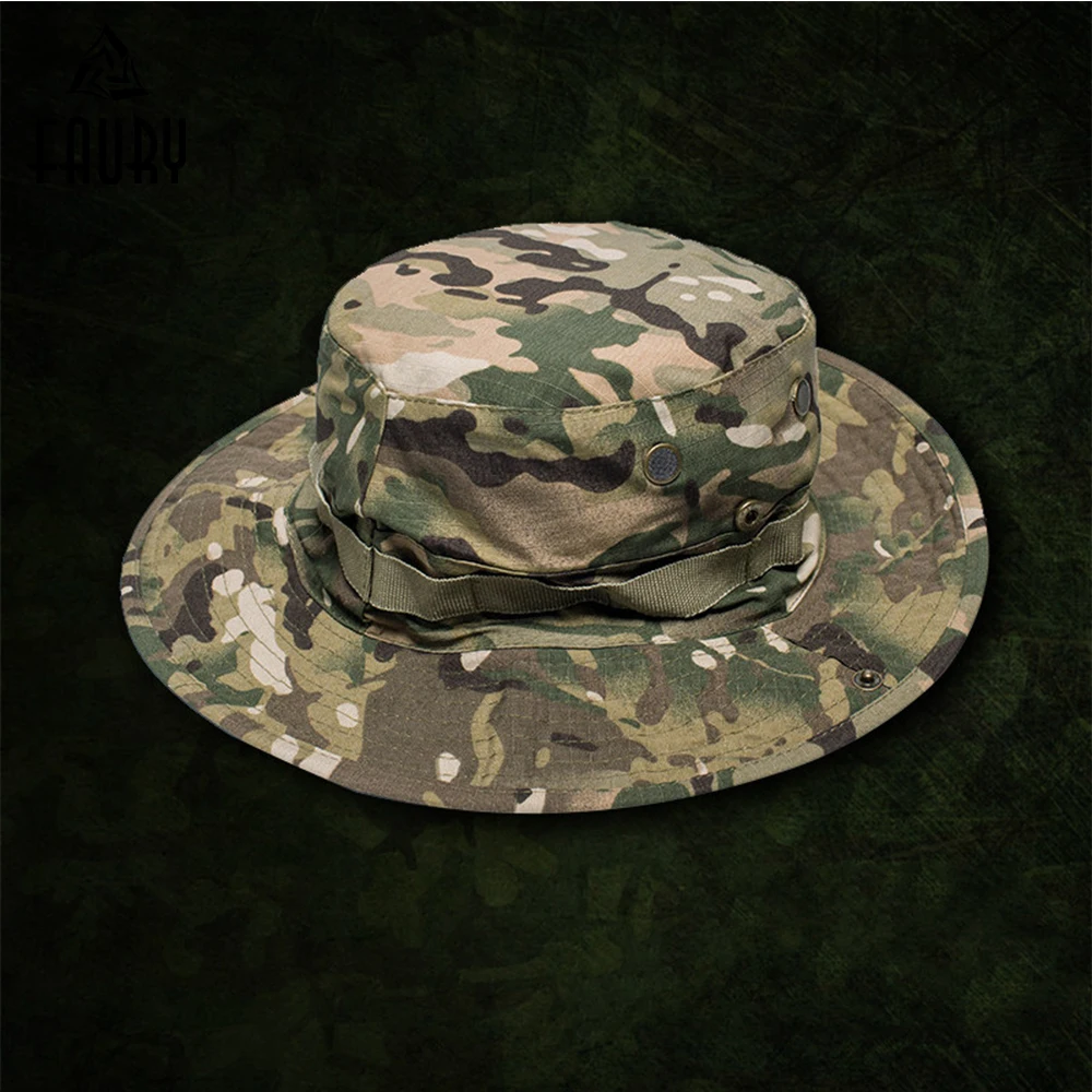 

2018 Military Boonie Bucket Cap Hats MC/CP Army Jungle Camo Tactical Camouflage Unisex Military Accessories High Quality