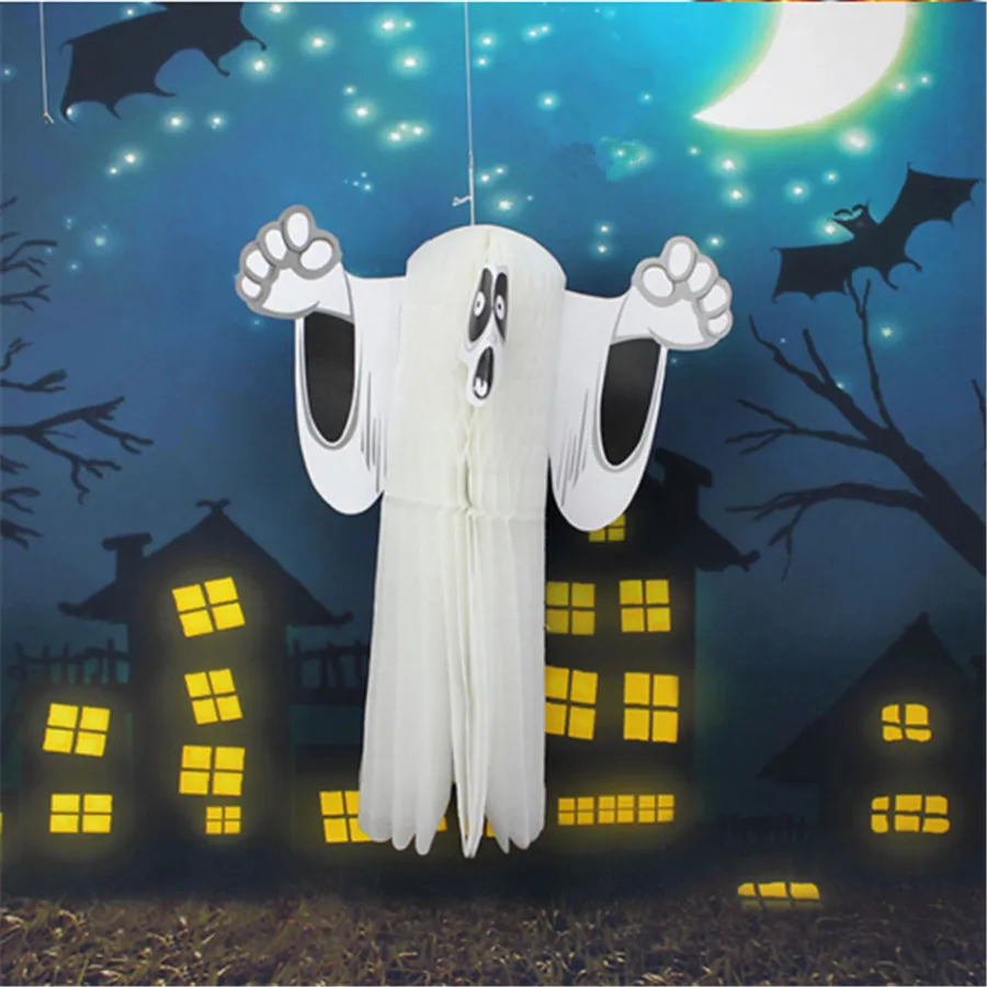 

Hot Halloween Party Decoration Supplies Props Mall The Size Of Three-Dimensional Ghost Kids Halloween Ghost Favors Charm Pendant
