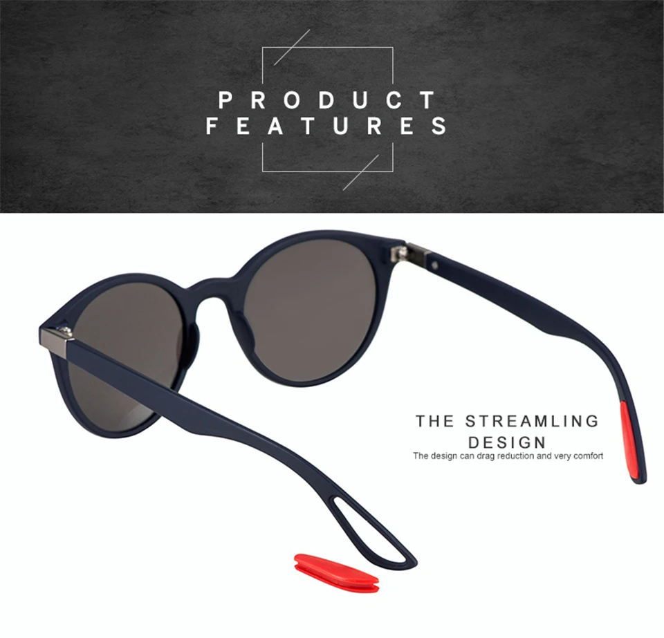 ALIKIAI  Men Women Classic Retro Rivet Polarized Sunglasses Lighter Design Oval Frame UV400 Protection De Sol (2)