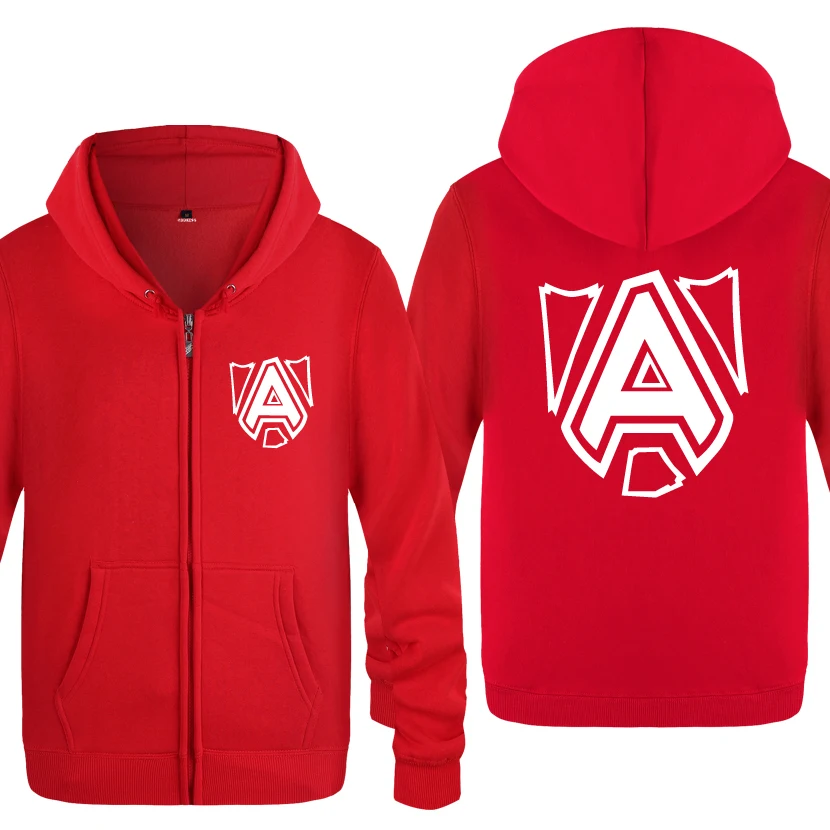  Game Dota Dota2 A Logo Hoodies Men 2018 Men's Fleece Zipper Cardigans Hooded Sweatshirts